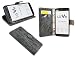 Produktbild LG V10 // Buchtasche Hülle Case Tasche Wallet BookStyle mit STANDFUNKTION in Anthrazit @ Energmix