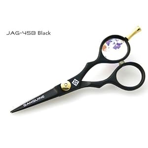 Professional Hairdressing Scissors 4.5 inch, Black, Small Japanese Style Hair Cutting Scissors - Presentation Case - Image 2