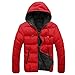 Produktbild Herren Steppjacke,Honestyi Herren Slim Casual warm Jacke Hooded Winter Dick Mantel Parka Mantel Steppjacke (Rot, XL)