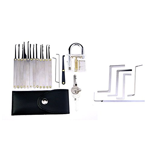 Preisvergleich Produktbild Lockmall Stainless Steel Multifunctional Locksmith Tools with Transparent Practice Padlock
