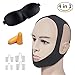 Produktbild Anti-schnarch 4-in-1 Sets, Cpap Kinnriemen Nase Luftloch 3D Schlafmaske Ohrstöpsel, für Herren, Damen und Kinder