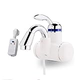 shuilongtou Sofortiger elektrischer heißer Wasser-Hahn Badezimmer 220V klassischer sofortiger Behälterless elektrischer Warmwasser-Hahn-Hahn, White