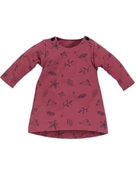 Pinokio - Colette- Kleid - Baby, Mädchen - Dunkelrosa mit süßen Motiven, 100% Baumwolle