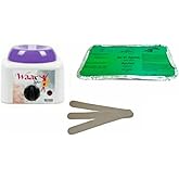 x-mia biomajor Professional Wax Heater + Mold Sir Hand Wax Azulen 500 Ml + 3 Spatulas