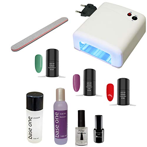 UV Nail Polish Set incl. UV-Lamp for UV Color It! - Sun Garden Nail
