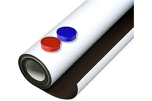 MAGNOSPHERE Caoutchouc ferreux blanc mat auto-adhesif 0,6mm x 50cm x 62cm - Plaques de caoutchouc ferreux, pour rendre magnet-compatibles, panneaux ou murs.