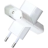 Silver Electronics - Bipolar adapter 3 sockets 4 mm plastic with child protection