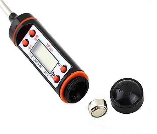 YYGIFT® Digital Küchenthermometer LCD-Display Haushaltsthermometer Einstichthermometer HOLD-Funktion kerntemperatur für Flüssigkeiten Lebensmittel Fleisch Getränke Babynahrung Zum grillen kochen - 3
