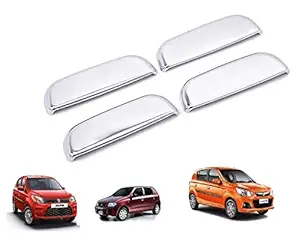 Auto Spare World Door Handle Chrome Cover/Catch Cover for Maruti Alto 2005-2012 (Set of 4 Pcs, Silver)