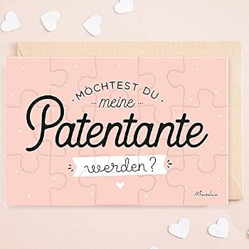 Manahia Rubbelkarte \"Möchtest Du Meine Patentante Werden?\" – Goldenes Herz, Zur Paten-Anfrage