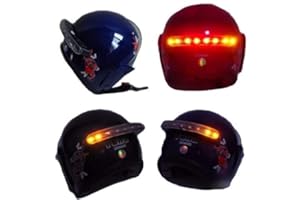 BHYSHOP Sans fil DC 12V LED moto casque montage clignotant stop frein lumière courante