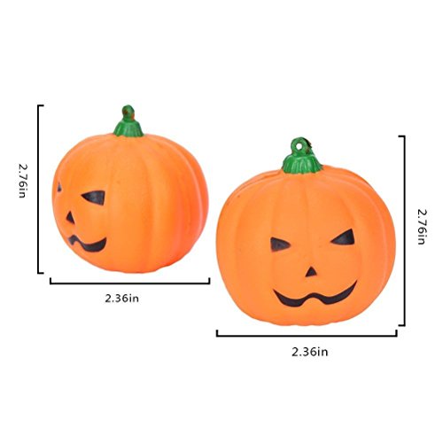 Pizies Squishy Toys,Jumbo Slow Rising Squishies,Stress Relief Super Soft Bread Halloween Pumpkin 7CM