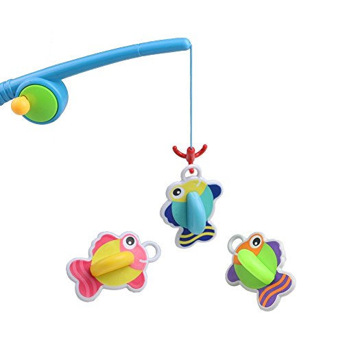 Bad Angeln Spielzeug mit Schwimmenden Fisch Badespaß Zeit Großes Geschenk für Bad lustig - 3