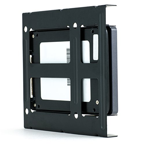 CSL – 2,5″ Dual Einbaurahmen 2x HDDs oder SSDs | 3,5″ auf 2,5″ | kompatibel für bis zu 2 Festplatten in 2,5″ (6,4cm) Größe | inkl. Montagezubehör - 2
