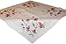 Produktbild hübsche Tischdecke 85x85 cm Halbleinen ZIERKIRSCHE Rosa Gestickt Mitteldecke Landhaus Rustikal Frühling Sommer