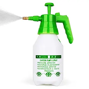 Easetensil Garden Pump Sprayer,68oz/34oz Hand-held Pressure Sprayer Bottle for Lawn with Safety Value&Adjustable Nozzle, for Watering,Spraying Weeds,Home Cleaning and Car Washing,0.5 Gallon