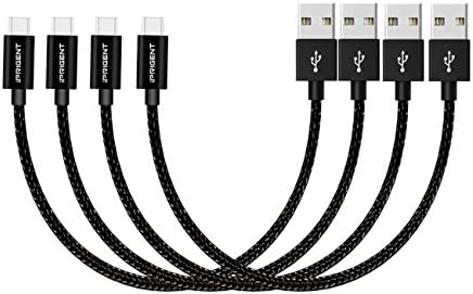 USB Type C Cable Short USB C Cable 4 Pack Nylon Braided Charger Cord USB 2.0 for Samsung Galaxy Note 8 S8 S8 Plus LG Google Pixel Nintendo Switch New Macbook Huawei P9