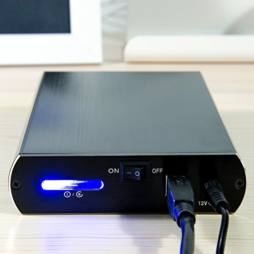 CSL – 3,5″ USB 3.0 (Super Speed) Aluminium HDD Festplatten-Gehäuse für SATA I / II / III | Optik Alu gebürtstet | kompatibel zu USB 2.0 | extern | schwarz - 4