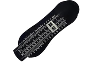 EXQUIMA Foot Measure,Size Measuring Tool For Children,Foot Measurement Device for All Sizes - Accurate Foot Measuring Device for Kids & Adults - Durable Shoe Size Measuring Devices(Black)