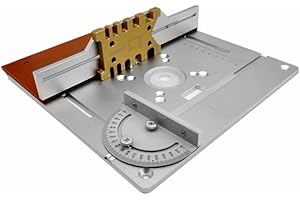 KOCAN Set mit 4 Frästisch-Einlegeplatten, Aluminiumlegierung, Holzfräsen, Flip-Board, Trimmmaschine, Gravur, Hilfswerkzeug, Holzbearbeitungsbänke