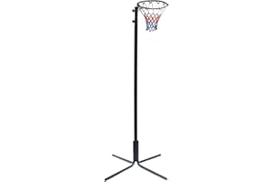 Bee-Ball Freestanding Netball Post, Full Size Training Set, Adjustable up to 3.05 Meters - with Official INF Hoop and Net Size