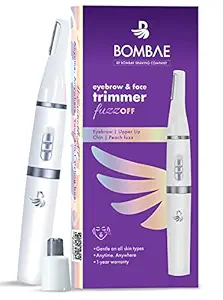 BOMBAE 4-in-1 Eyebrow Trimmer for Women | Precision trimming for eyebrows | upper lips | sideburns | chin | trimmer for facial hair removal | Painless | Portable