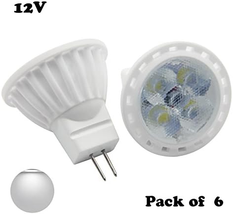 1819 MR11 GU4 Bulb Led Long Life Lamp Company MR11 4 watt 12V Halogen Bulb White 6000K-6500K (pack of 6 )