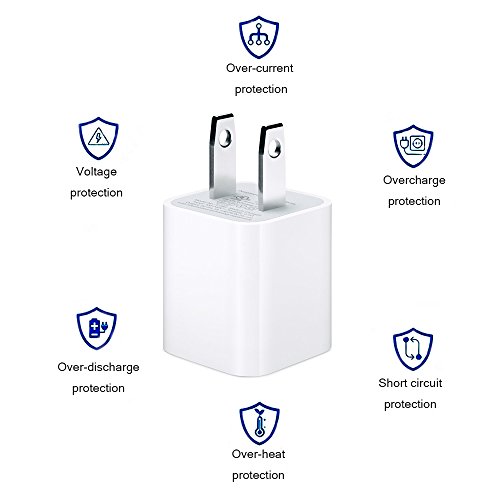 iPhone Charger, Travel Wall Power Adapter Lightning Cable, [2-Pack] Lightning to USB Data Charge Sync Cable Compatible iPhone X/8/7/6S/6/Plus/SE/5S/5C, iPod, iPad