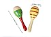 SMO 2pc Wood Maracas Rattle Rattle Shaker music baby rattle baby rattle Mini