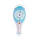 Produktbild LDDCUTE USB Ventilator,Fischschwanzform,mit SprühfunktionTragbarer,Mini Lüfter Klein Wieder aufladbarer stummer Ventilator Fan,Für Familien,Schule, Büros,Kinderwagen,Camping,Blue
