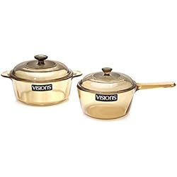 Visions Casserole recouvert de 1.5L et 2.25l recouvert Versa Faitout (pas de plastique Coque)
