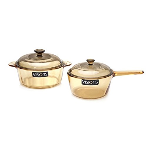Visions Casserole recouvert de 1.5L et 2.25l recouvert Versa Faitout (pas de plastique Coque)