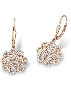 amor Damen-Ohrhänger Ornamente 925 Sterling Silber rosévergoldet Zirkonia weiß - 513302
