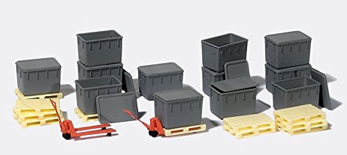 Preisvergleich Produktbild Preiser 31025 Kunststoffbehälter, stapelbar, Deckel lose. 12 Paletten