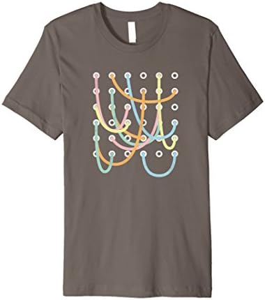 Men's Modular Synthesizer Patch Cable Patchbay Audio Nerd Tshirt Medium Asphalt