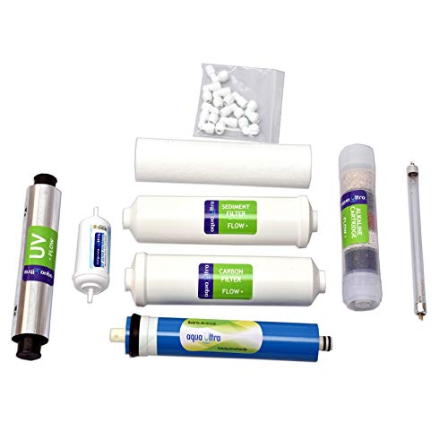 AQUAULTRA Complete Plastic RO Yearly Re-Place Service Kit (White)
