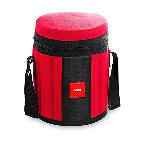 Cello Kingstone 3 Container Lunch Packs, Red (LPST_FUNFOD3_Red)