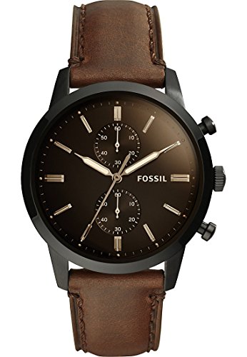 Fossil Townsman Herren-Armbanduhr 44mm Armband Kalbsleder Braun Quarz FS5437 Fossil Townsman Herren-Armbanduhr 44mm Armband Kalbsleder Braun Quarz FS5437