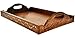Produktbild WINTER -Angebote-Woche - SouvNear Groß Handgefertigt Hölzern Serviertablett mit Griffen aus holz - 43x27.9 cm Küche Tablett zum Serving von Kaffee Tee Desserts Snacks Getränke - Vintage aussehen Servieren Tablett mit Messingarbeiten
