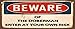 Produktbild 1199 Metallschild/Kühlschrankmagnet, Aufschrift Beware of The Doberman, 20,3 x 7,6 cm, Rot/Blau/Beige, Metallschild ohne Löcher, Red/Blue/Beige, 8"x3"