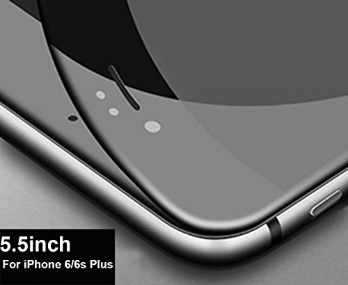  2-Unidades  Vidrio Templado iPhone 6 Plus 6s Plus Protector de Pantalla  Hi-Luck 0 33mm Premium 3D Tacto Cobertura Completa Bordes Curvados Cristal Templado para iPhone 6 Plus 6s Plus 5 5 pulgadas Negro 9H  PET  Bordes a Bordes 