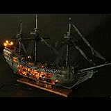 Material: madera TuToy Pirata Completo Escena Negro Perla Velero Barcos Modelo Kit Diy Artesanías