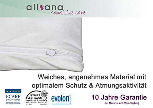 Allsana Allergiker Kissenbezug 40×40 cm Allergie Bezug für Sofakissen Anti Milben Encasing Milbenschutz für Hausstauballergiker - 3