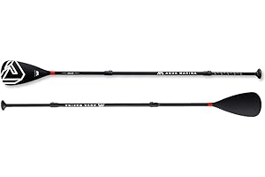 Aqua Marina Solid Adjustable Fibreglass iSUP Paddle, Black, 180-220 cm