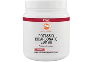 Laboratori Bio Line - Potassio Sali Minerali in Polvere (1 Kg) Bicarbonato di Potassio per Sportivi, Prodotto Alimentare