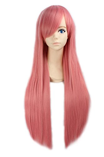 TLT 80cm (31.5inch) Long Straight Anime Cosplay Party Hair Wig (Pink) BU001PK