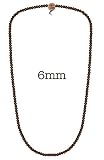 WOOD FELLAS Deluxe Holz-Perlenkette brown 6mm Holz-Schmuck, Halskette in drei verschiedenen Perlen-Größen erhältlich - 4