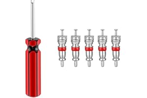 Manovella® Ventilausdreher für Autoventile – Ventilschlüssel für PKW, LKW, Fahrrad & Motorrad – Doppelseitig – Für AV/Schrader Ventile – Robust & handlich – 11 cm lang (Ventilausdreher + 5 Einsätze)