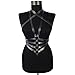 Produktbild BAIJJ Sexy Punk Harness Frauen Punk Taille Gürtel Neckholder Backless PU Leder Einstellbare Körper Brustgurt Gürtel mit Schnallen Ringe Rollenspiel Kostüm Clubwear Goth Dessous Tanz Rave Wear Frau