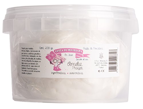 Amelie Prager 891300 Pasta de Porcelana, Blanco, 200 g